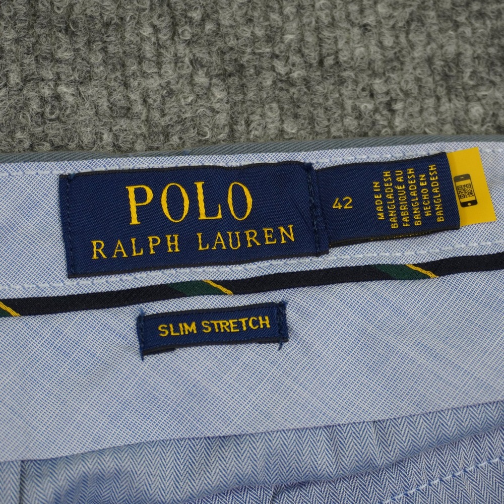 NEW Polo Ralph Lauren Shorts Mens 42 Blue Grey Slim Stretch Chino Cotton 9.5" - Picture 8 of 14